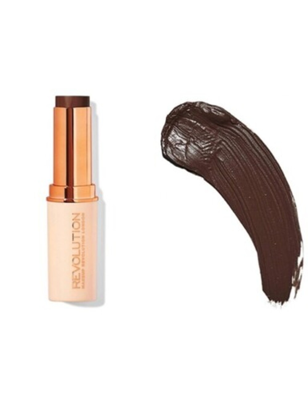 Revolution Fast Base Foundation Concealer stick F15 dark deep rich brown